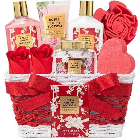 Canasto Spa Lily Roy Rose Cherry Blossom 9 piezas 210 ml