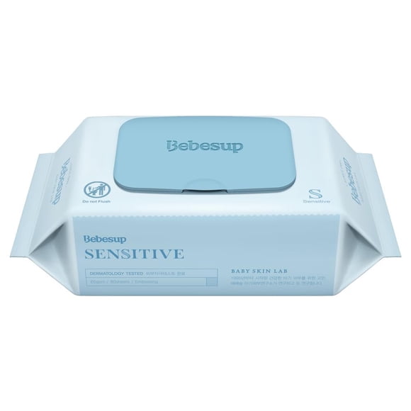Toallitas húmedas para bebé BEBESUP Sensitive, hipoalergénicas, sin fragancia, 1 paquete