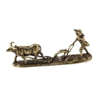 Magideal - Escultura De En Miniatura, Figura De De De Latón, Escultura De Escritorio De Latón Hecha A Mano Simple Para El Hogar, Sala De Estar, S