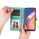 thumbnail image 5 of Funda tipo cartera FOXDOCK para OPPO Reno 5 Lite , diseño girasol en relieve, cuero PU, cierre magnético, soporte y tarjetero, 5 of 5