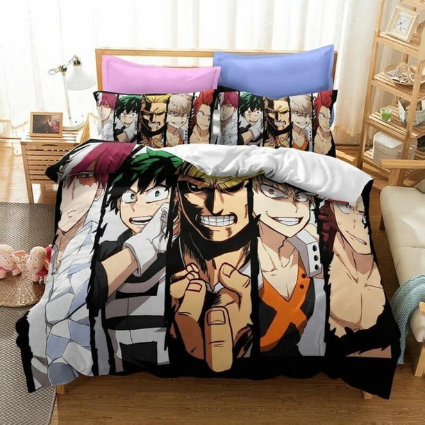 Japan Anime My Hero Academia Comic Quilt Duvet Cover Set Home Textiles 3-Piece Bedding Set