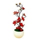 thumbnail image 1 of Arreglo En Maceta De Plantas Falsas Flores Artificiales En Macetas Para Decoraciones Caseras Rojo, 1 of 3