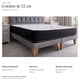 thumbnail image 5 of Cama europea Kumara 2 plazas con colchón y respaldo capitoné gris en felpa 150x190 cm, 5 of 5