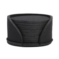 Bothyi - Juego De 10 Cajas De Almacenamiento De Posavasos De Fieltro, Posavasos De Fieltro Para Bebidas, Para Todo Tipo De Mesas, Color Negro