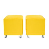 Bodevir - Set Pouf Cali 1C Felpa 12 Amarillo