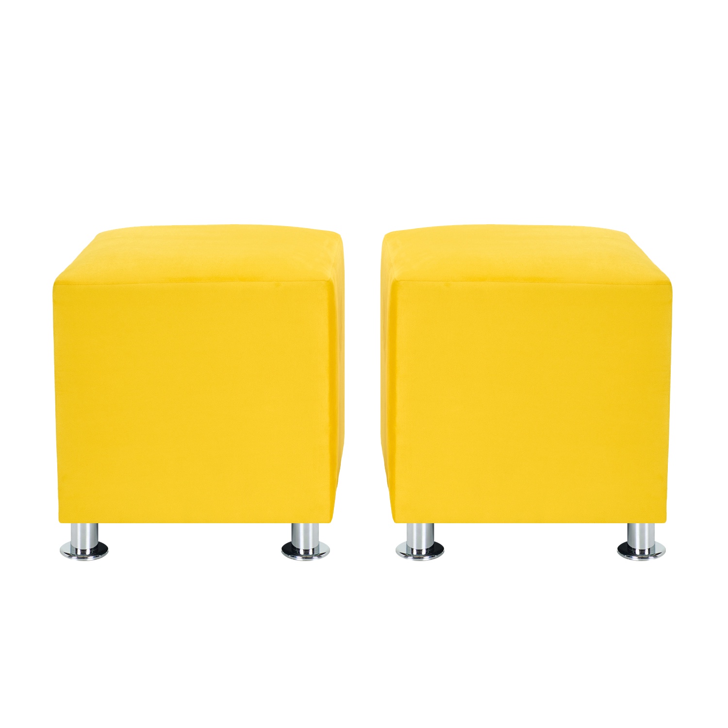 Bodevir - Set Pouf Cali 1C Felpa 12 Amarillo