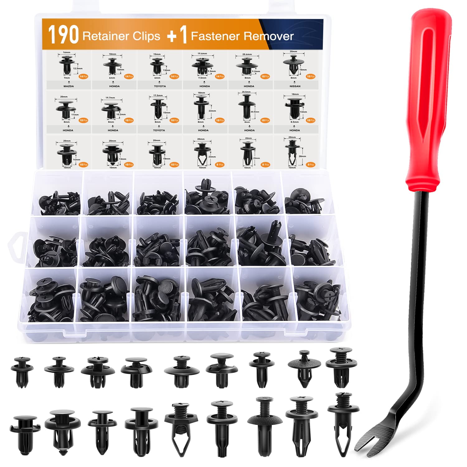 Juego Gooacc De 190 Clips Y Sujetadores Para Sujetadores De Coche