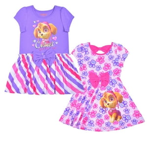 Vestidos Paw Patrol Para Niñas Pequeñas, Rosas, 2T (Paquete De 2)