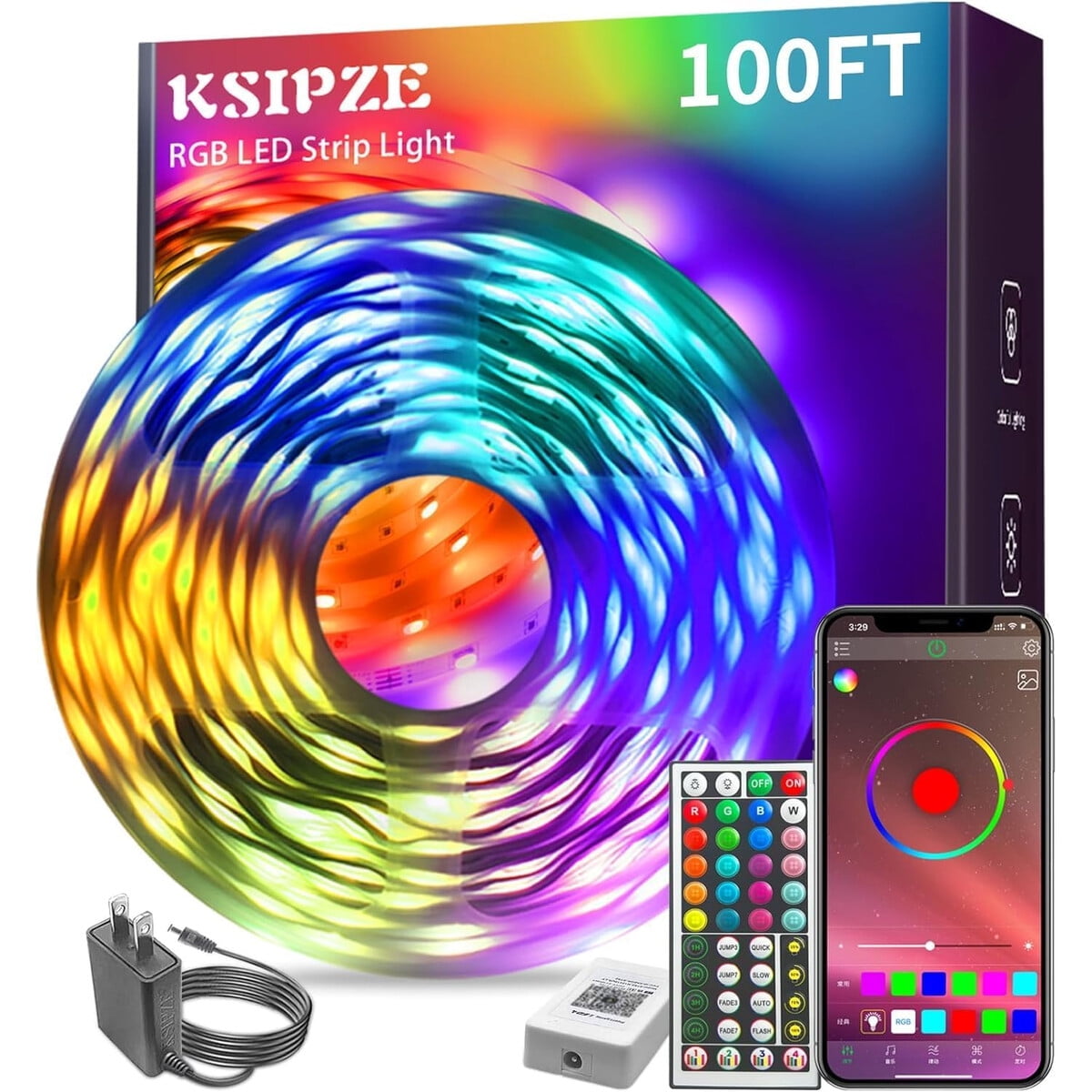Tira Led Ksipze 30m Rgb Control App Sincronaa Masica