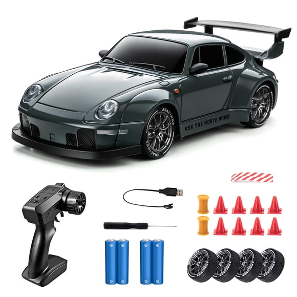 Coche RC de Drift Nowzeth 1/24 Gris 20 km/h Alcance 50 m