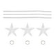 thumbnail image 3 of Adornos De árbol De Navidad, Colgantes Transparentes Para Decoración De Interiores, Corona Navideña, Estrella, 3 Uds., 3 of 3