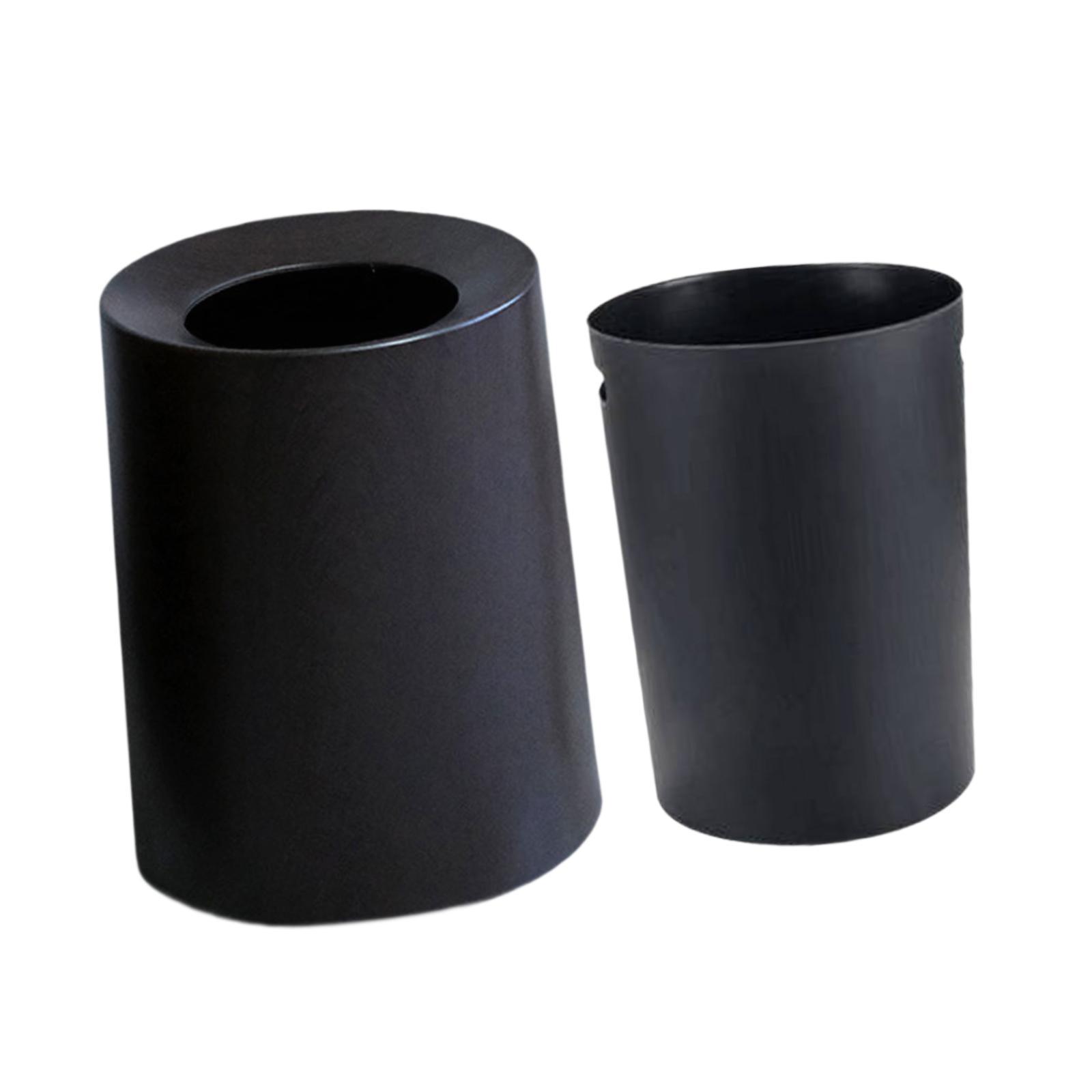 Magideal - Papelera Doméstica De Diseño Contemporáneo Cubo De Basura Con Cubeta Interior Y Exterior Recipiente Versátil Para Desperdicios Bote De Basura Práctico Color Nogal