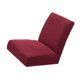 thumbnail image 4 of Spandex Estiramiento Bajo Corto Respaldo Silla Cubierta De Taburete De Bar Rojo Vino, 4 of 5
