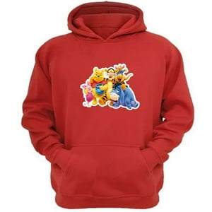 Genérico - Polerón Canguro Osito Come Miel Rojo Talla L Unisex