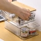 thumbnail image 2 of Contenedores apilables con tapa de bambú - Cesta organizadora para encimera de cocina para frutas, verduras y hortalizas (cebolla, patata) - Contenedores acrílicos con frente abierto para organizar, 2 of 5