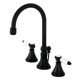 thumbnail image 1 of Grifo Kingston Brass Bel-Air KS2980BPL de instalación amplia, negro mate, 1 of 9