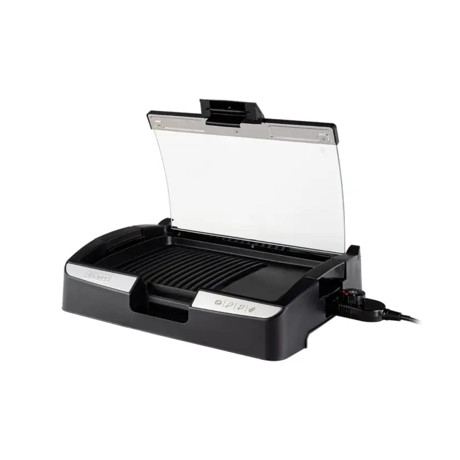 Thomas - Parrilla Electrica Tapa De Vidrio 1800w 225°c Th-224