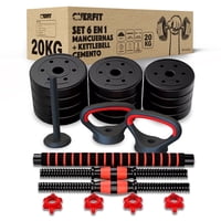 Set Mancuernas + Barra + Kettlebell Unibles Overfit 20Kg