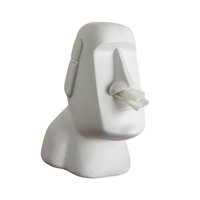 Bothyi - Figura De Piedra Dispensador De Toallas De Papel Contenedor Servilletero Para Decoración Blanco