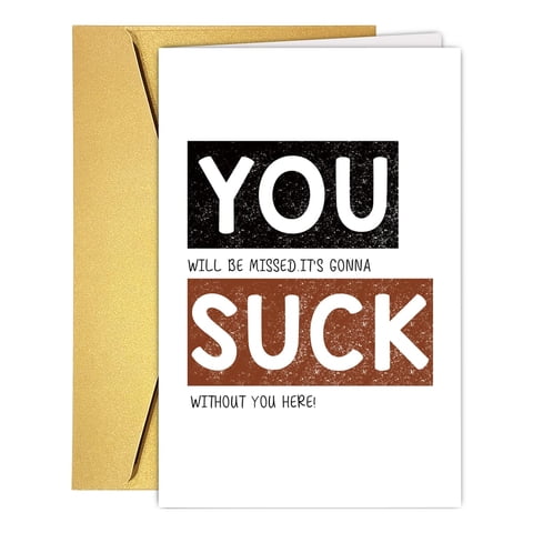 Tarjeta De Despedida Rualove Rude Leaving, Divertida, Regalo Para Un Nuevo Trabajo