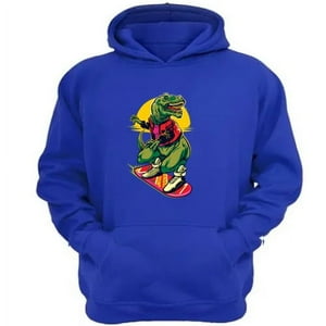 Poleron Canguro Dinosaurio Skate Azul Talla Xs Unisex
