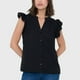 thumbnail image 3 of Blusa Mujer Cuello Mao Vuelos Negro Corona, 3 of 5