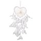 thumbnail image 3 of Dreamcatcher del corazón con los ornamentos del coche de la decoración de la boda del hogar de la pluma blanco, 3 of 3