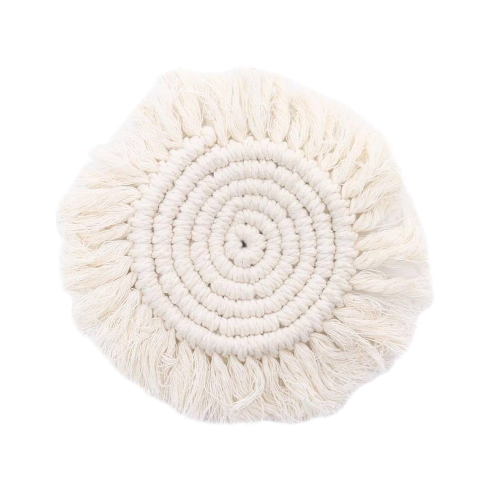 Bothyi - Manteles Individuales Tejidos Lavable Antideslizante Mesa De Comedor Resistente Al Calor Blanco Bohemio