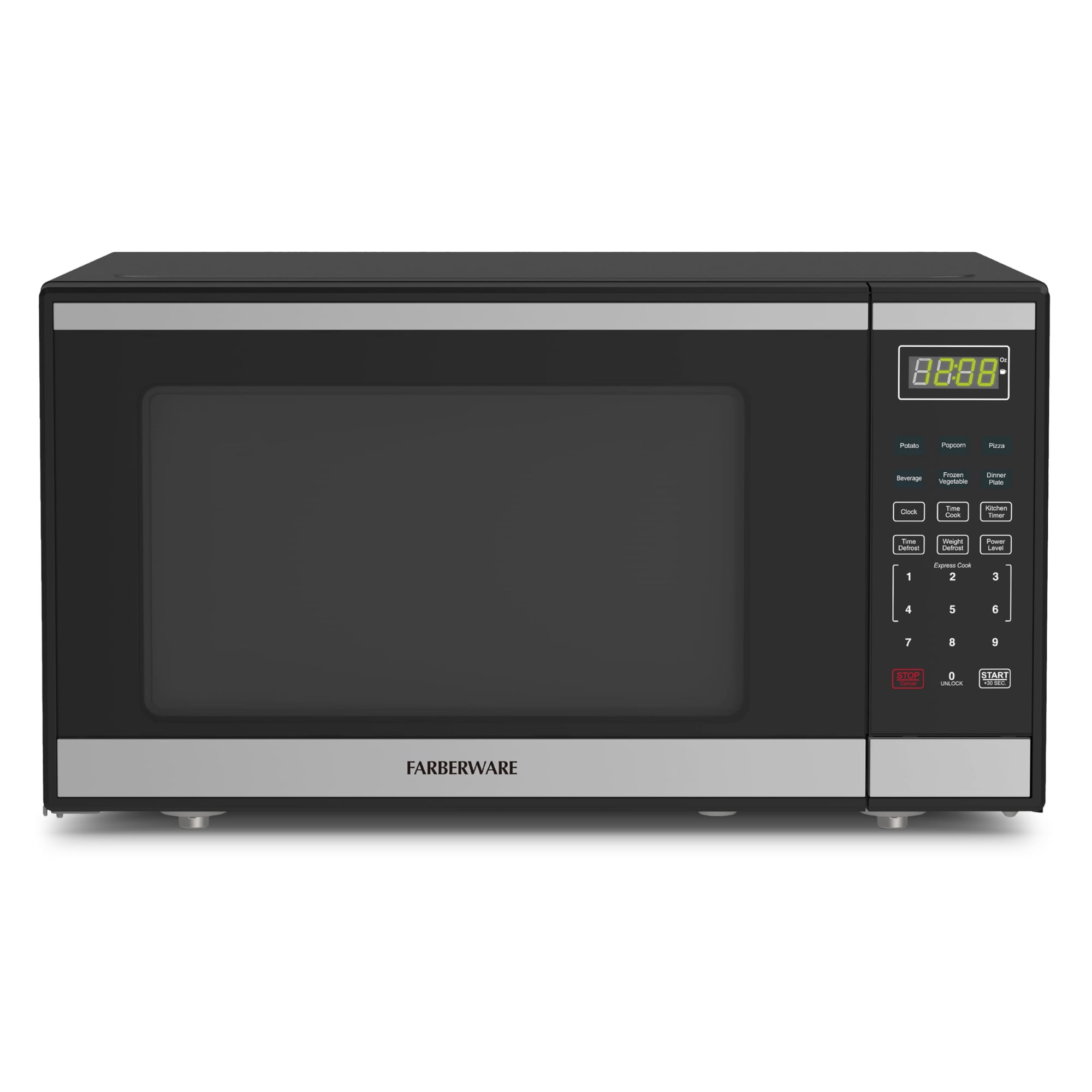 Horno Microondas Farberware 1.6 Pies Cúbicos 1100w Acero Inoxidable