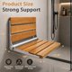 thumbnail image 3 of Asiento Plegable de Ducha para Seguridad en el Baño KoreTech de Teca y Acero, 3 of 6