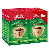 Filtros De Café Melitta #4 Cone Natural Brown, 100 Unidades, 6 Unidades