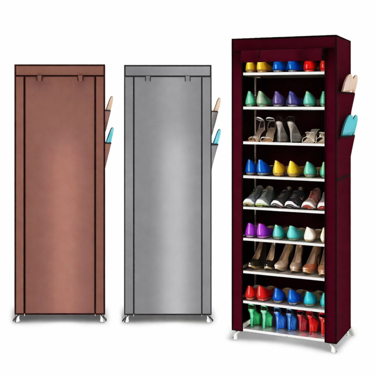 Genérico - Zapatero Organizador De Zapatos 9 Pisos 30 Pares Con Funda