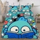 thumbnail image 3 of Hangyodon 3-Piece Bedding Set For Kids Boys Girls Adult Cartoon Warm Cute Fashion Holiday Present Gift Bed Sheets, 3 of 5