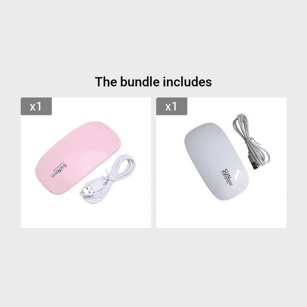 Mini Nail Polish Glue Drying Lamp USB Interface Folding Mini Mouse Light Therapy Lamp LED Nail Enhancement Lamp
