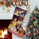 thumbnail image 1 of Bella (La Bella y la Bestia) Tema: Calcetines de Navidad, fino lino blanco para colgar en escaleras y chimenea, decoración navideña para el hogar, regalo de Navidad.54cm×38cm, 1 of 5
