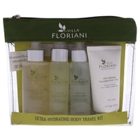Villa Floriani - Kit De Viaje Corporal Ultrahidratante De Para : Gel De Ducha De Pepino Revitalizante, Crema Corporal De Pepino Ultrahidratante, Spray Corporal Satinado Con Aceite De Oliva