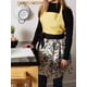thumbnail image 4 of Delantal DII para mujer de algodón, estilo falda, ajustable, negro con margaritas, 4 of 8