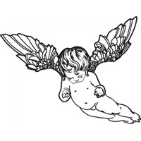 Rienda Libre Graphics - Decomural Flying Cherub Angel Ws-17685
