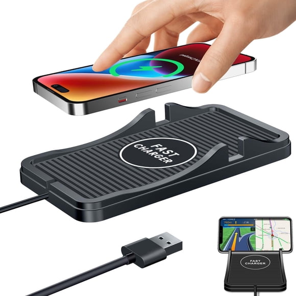 Cargador Inalámbrico Almohadilla De Carga De Coche De 15 W 10 W 7 5 W Para Iphone