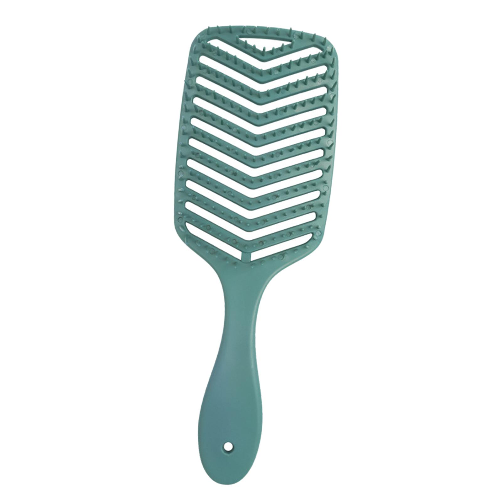 Magideal - Cepillo De Pelo Ventilado, Cepillo De Secado Por Soplado Flexible, Uso Húmedo Y Seco, Cepillo De Pala De Peluquería Para Desenredar Para Todo Tipo De Verde Oscuro