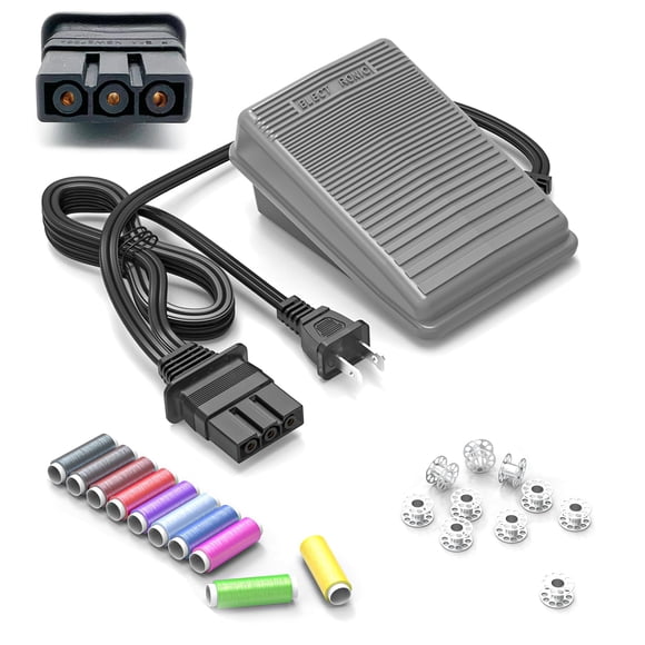 Pedal y cable de alimentación para máquina de coser Brother