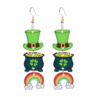 Ioensy - Pendientes De San Patricio Mujeres Pendientes Colgados Para El Día De Cumpleaños De San Valentín Estilo De Cumpleaños A