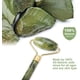 thumbnail image 4 of (3 piezas) Rodillo de jade y herramienta facial Gua Sha - Juego de masaje con rodillo facial, herramientas para el cuidado de la piel con rodillo Guasha, masajeador de cuarzo verde para rostro, ojos,, 4 of 7