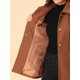 thumbnail image 5 of INSPIRE CHIC Abrigo de Invierno para Mujer con Cuello Abatible y Botonadura Simple con Bolsillos XS Marrón, 5 of 7