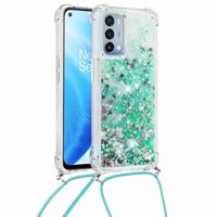 Funda Foxdock Para Oneplus Nord N200 5G Con Cuerda Ajustable, Brillo Líquido, Protección Antigolpes Y Lente – Ideal Para Regalo