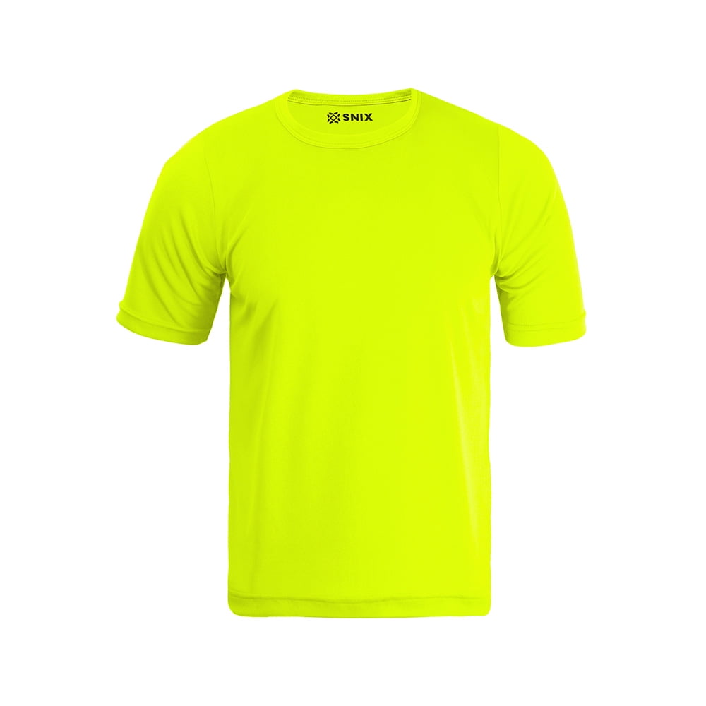 Snix - Polera Deportiva Infantil Dry Fit Amarilla Fluor Talla 16