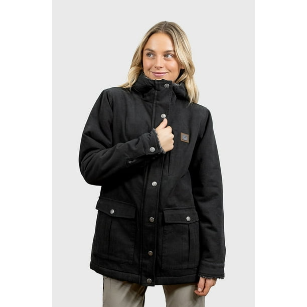 Chaqueta Canvas Reversible Woodstone V2 Negro Mujer Falcone