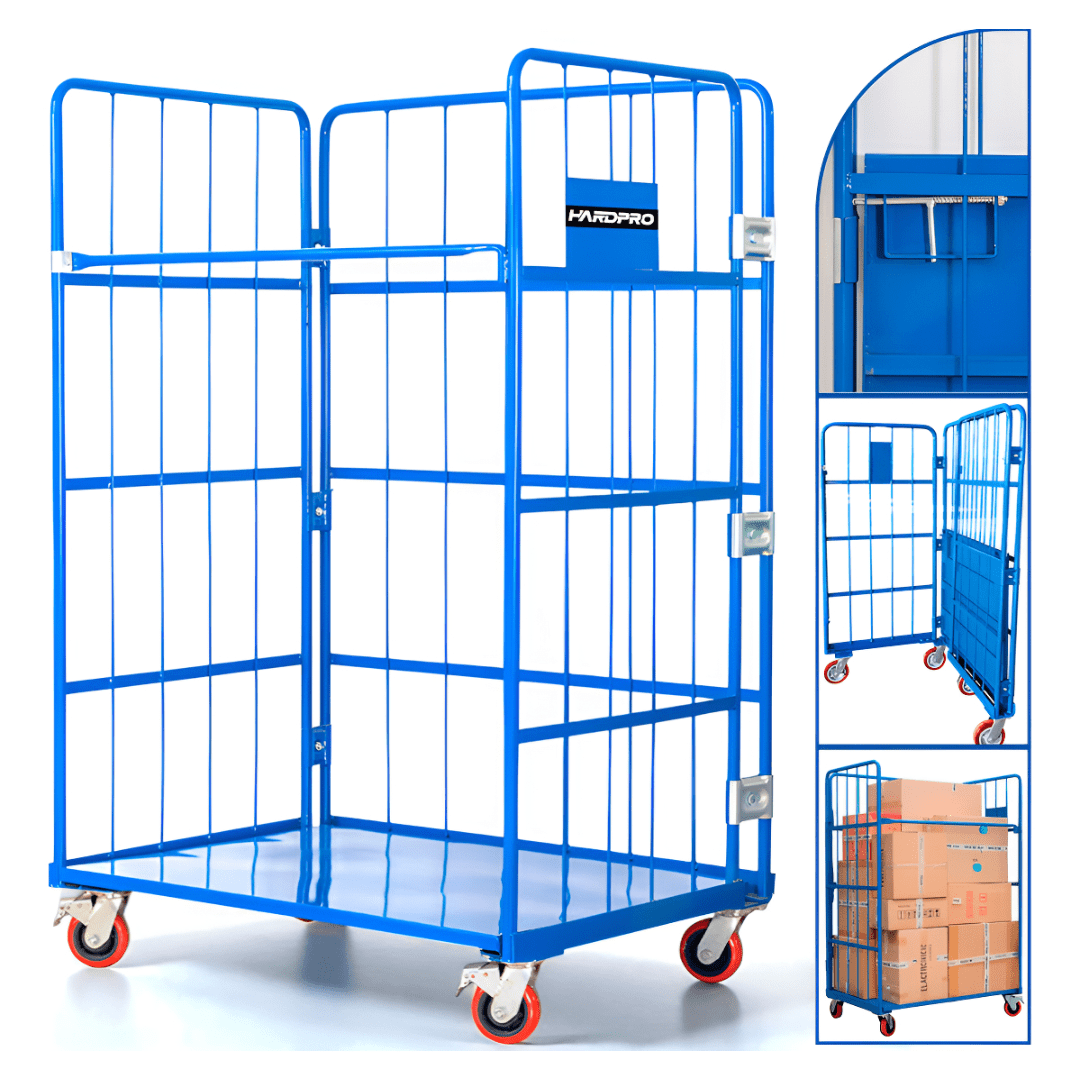 Homebrandt - Carro Picking Para Bodega Plegable Acero 500kg