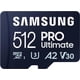 thumbnail image 1 of Samsung Pro Ultimate + Adaptador microSDXC 512GB, Azul Marino, 1 of 4