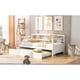 thumbnail image 2 of Twin Size Daybed Wood Bed with Twin Size Trundle,White, 2 of 3